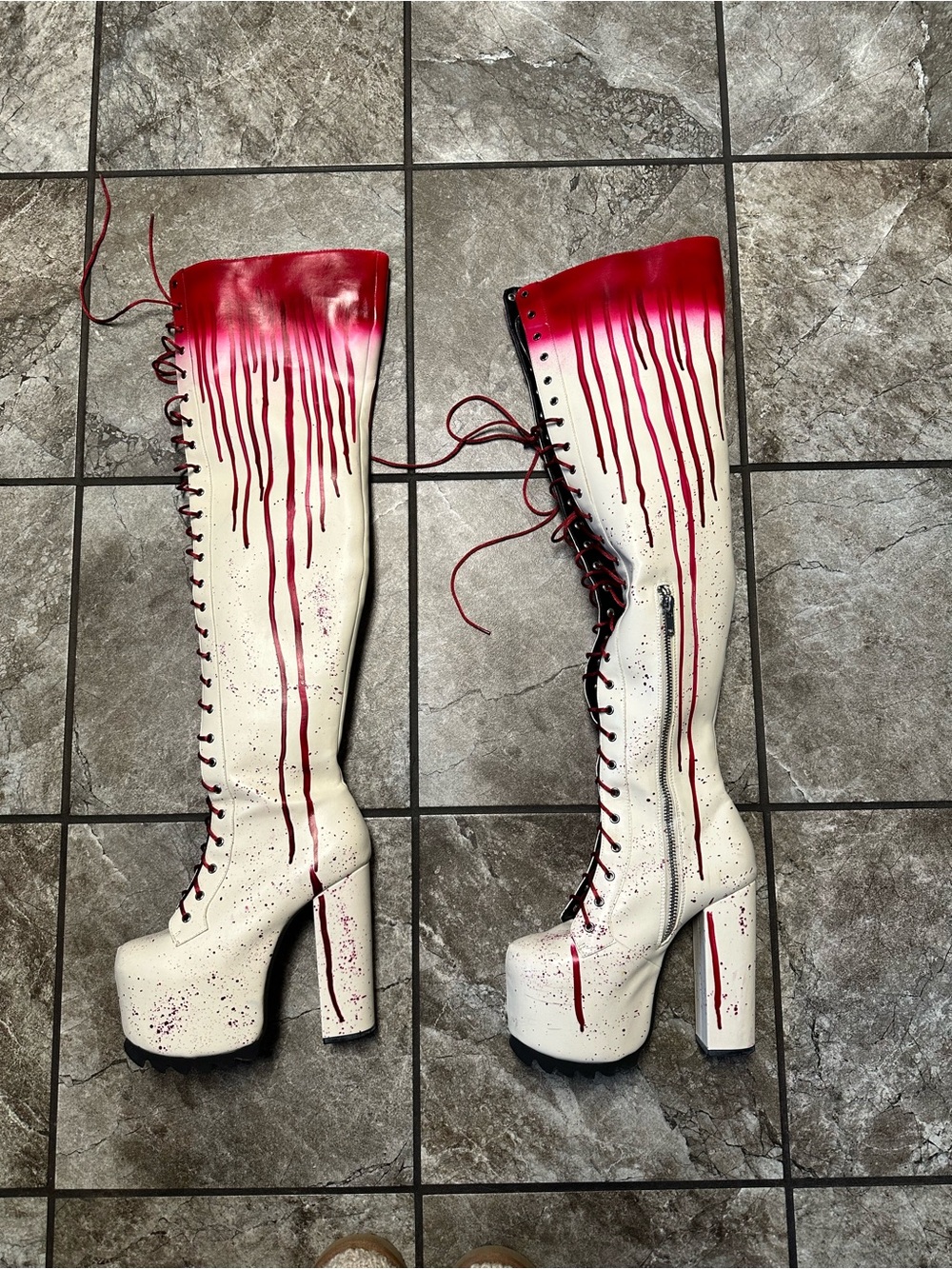 Total Bloodbath Thigh High Boots